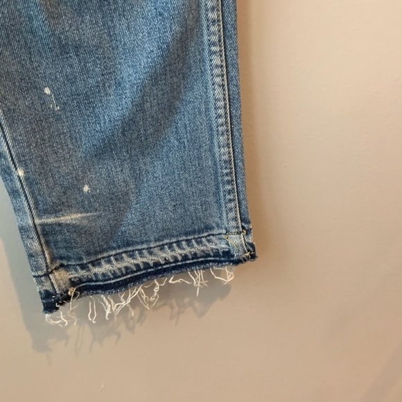 AMO Kate Spin The Bottle Crop Distressed Jeans Destroyed Skinny Denim USA 26 - Picture 6 of 11